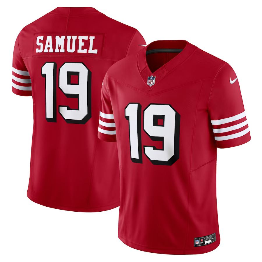 Men San Francisco 49ers 19 Deebo Samuel Nike Scarlet Vapor F.U.S.E. Limited NFL Jersey